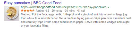 Rich Snippet Recipe Example