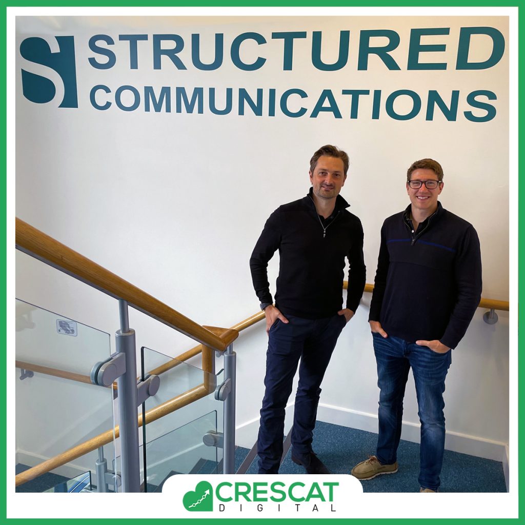 Lee Thomas and Chris Dale at Structured Communications, Horsham